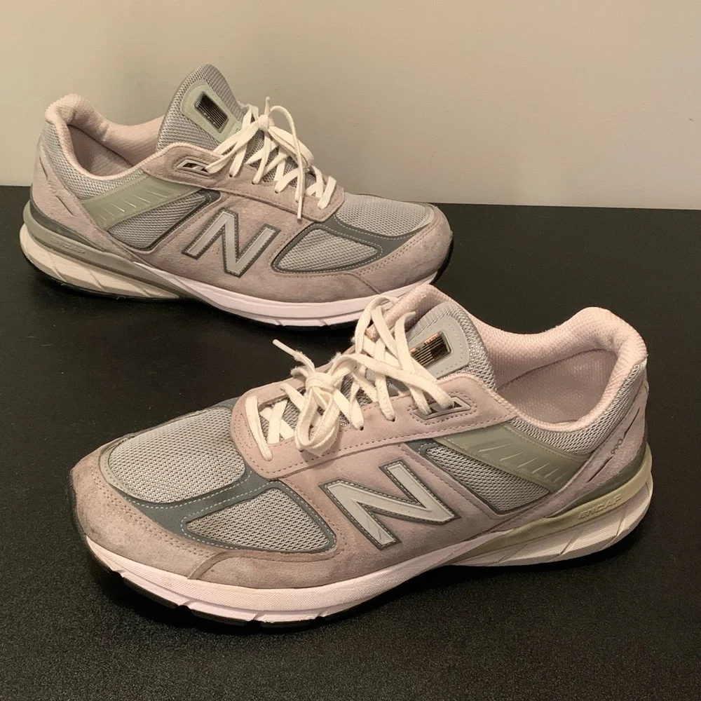 New Balance 990v5 Wide Men's Size 14 2E US Gray Suede Athletic Shoes M990GL5 - Picture 1 of 8